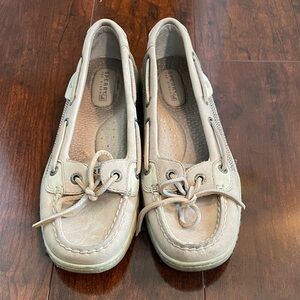 Sperry Tan Moccasin Flats Slip-On